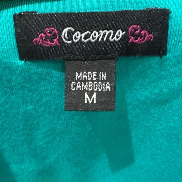 Cocomo teal green studded shimmering beach dress size medium NWOT - Picture 5 of 7